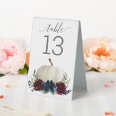 Plaque De Table Citrouille de la marine de Bourgogne Numéro du tab (In SItu (Mariage))