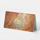 Plaque De Table Citrouille Orange Stone Professional Nom photo Log (Verso)