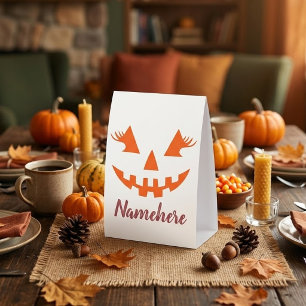 Plaque De Table Citrouille personnalisée Jack O Lantern Halloween 