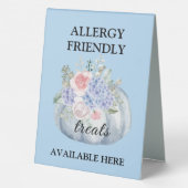 Plaque De Table Citrouille turquoise Aquarelle Allergie Traitement (Verso)