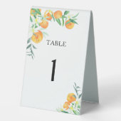 Plaque De Table Citrus oranges Douche nuptiale (Verso)