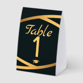 Plaque De Table Classe d'élégance dorée de fin d'études (Verso)