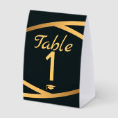 Plaque De Table Classe d'élégance dorée de fin d'études (Recto)