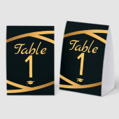 Plaque De Table Classe d'élégance dorée de fin d'études (Recto/verso)