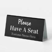 Plaque De Table Classé "S'Il Vous Plaît Assis" (Recto)