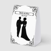 Plaque De Table Classic Black Silhouette Wedding Foil  (Verso)