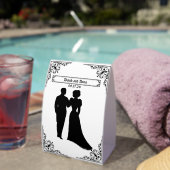 Plaque De Table Classic Black Silhouette Wedding Foil  (InVersositu (sur table))