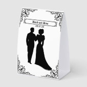 Plaque De Table Classic Black Silhouette Wedding Foil  (Recto)