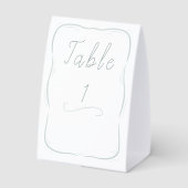 Plaque De Table Classic Border Wedding Table Number Sign (Verso)