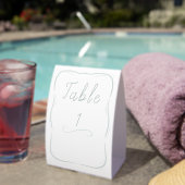 Plaque De Table Classic Border Wedding Table Number Sign (InVersositu (sur table))