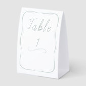 Plaque De Table Classic Border Wedding Table Number Sign (Recto)
