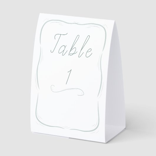 Plaque De Table Classic Border Wedding Table Number Sign (Recto)