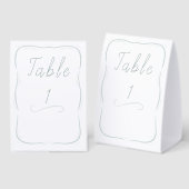 Plaque De Table Classic Border Wedding Table Number Sign (Recto/verso)