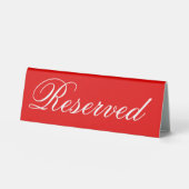 Plaque De Table Classic Christmas Red Reserved Party Table Sign (Recto)