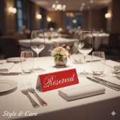 Plaque De Table Classic Christmas Red Reserved Party Table Sign