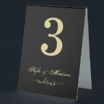 Plaque De Table Classic Elegant Antique Gold Mariage Numéro de tab<br><div class="desc">Classic Elegant Antique Gold Mariage Numéro de table Panneau de la tente</div>