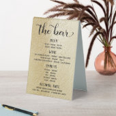 Plaque De Table Classic Rippled Gold Bar Menu Panneau debout (En SItu (Tableau))