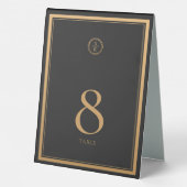 Plaque De Table Classic Simple Elegance Gold Mariage noir (Verso)