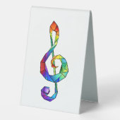 Plaque De Table Clé de musique arc-en-ciel (Verso)