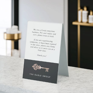 Plaque De Table Clé vintage Sécurité du contenu immobilier