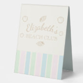 Plaque De Table Club de plage Anniversaire (Recto)