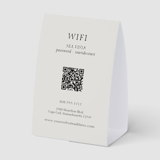 Plaque De Table Coastal Seashell Brand Logo (Verso)