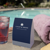 Plaque De Table Coastal Seashell Brand Logo (InVersositu (sur table))