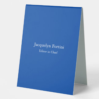 Plaque De Table Cobalt Bleu Plaine Élégante Moderne Minimaliste