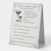 Plaque De Table Cocktail Signature de la Crème : Boisson de mariag (Recto)