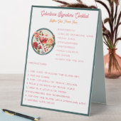 Plaque De Table Cocktail signature Fizz Peach de la Saint-Galentin (En SItu (Tableau))