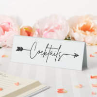 Cocktails Mariage Flèche droite Table Tente Signal