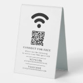 Plaque De Table Code d'accès réseau Wifi informations d'invité cod (Verso)