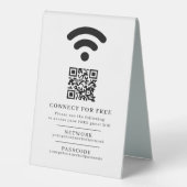 Plaque De Table Code d'accès réseau Wifi informations d'invité cod (Recto)