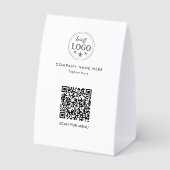Plaque De Table Code QR attaché Classique personnalisé (Verso)