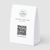 Plaque De Table Code QR attaché Classique personnalisé (Recto)