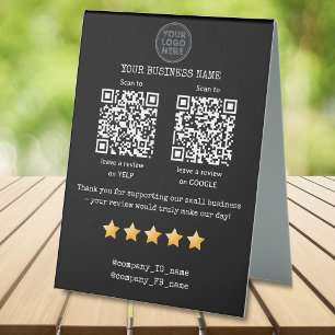 Plaque De Table Code QR avis sur les petites entreprises GOOGLE et