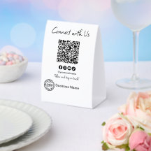 Code Qr Branding Connectez-vous avec nous enseigne