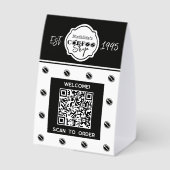 Plaque De Table Code QR café numérisez pour commander (Verso)