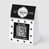 Plaque De Table Code QR café numérisez pour commander (Recto)
