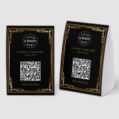 Plaque De Table Code QR ci-joint Personnalisé (Recto/verso)
