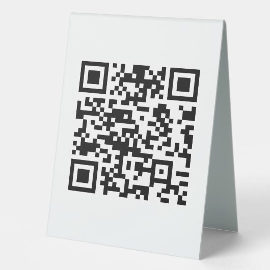 Plaque De Table Code QR créé instantanément (en entrant votre URL) (Recto)