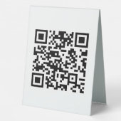 Plaque De Table Code QR créé instantanément (en entrant votre URL) (Verso)