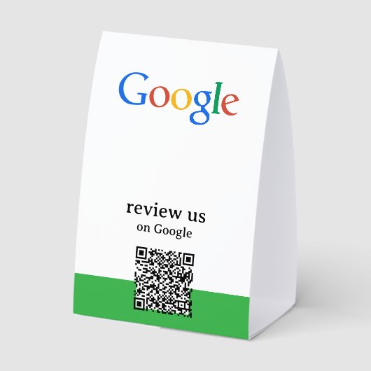 Plaque De Table Code QR de Google Avis Table Haut (Verso)