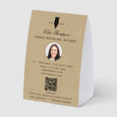 Plaque De Table Code QR de l'agent de signature de notaire Photo K (Verso)