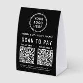 Plaque De Table Code QR de l'application personnalisée 2 Scan pour (Recto)