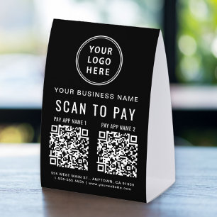 Plaque De Table Code QR de l'application personnalisée 2 Scan pour