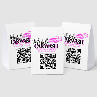 Plaque De Table Code QR de l'entreprise de lavage de voiture mobil