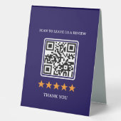 Plaque De Table Code QR de lien de révision d'entreprise sur prése (Recto)