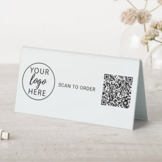 Plaque De Table Code QR de logo d'entreprise professionnel personn