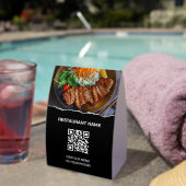 Plaque De Table Code QR de menu numérique de restaurant sur papier (InVersositu (sur table))
